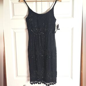 Vintage beaded 100% silk dress